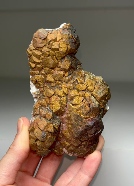 New Arrival ! Rainbow Pyrite with Calcite