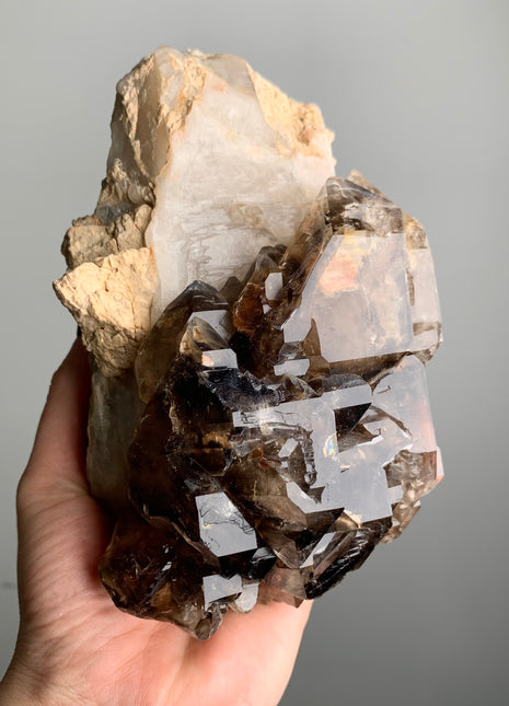 Lustrous Elestial Smoky Quartz - From Namibia