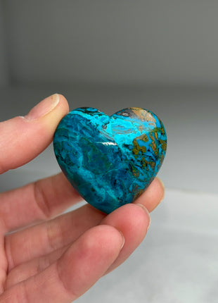 Blue Gem Silica Heart from Peru