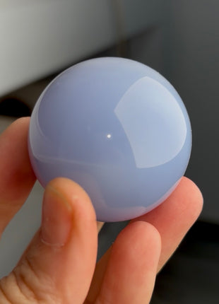 High Grade Blue Chalcedony Sphere
