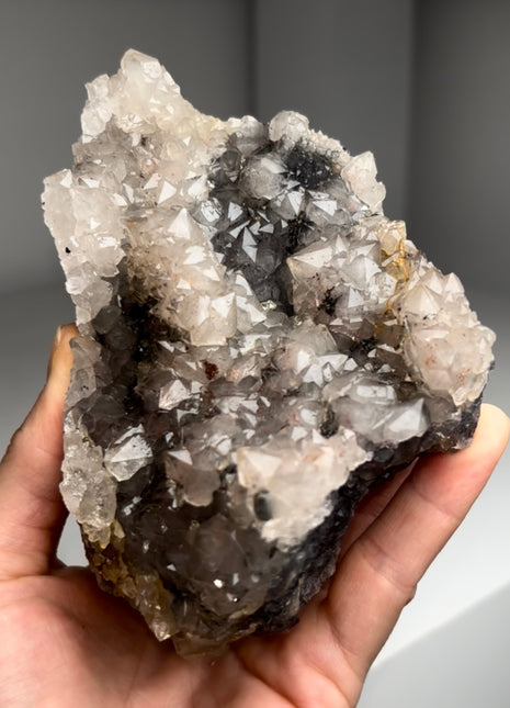 Rare ! Cumberland Habit Quartz on Blue Fluorite
