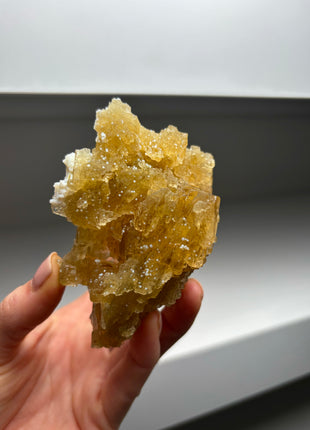 Amber Color Etched Calcite