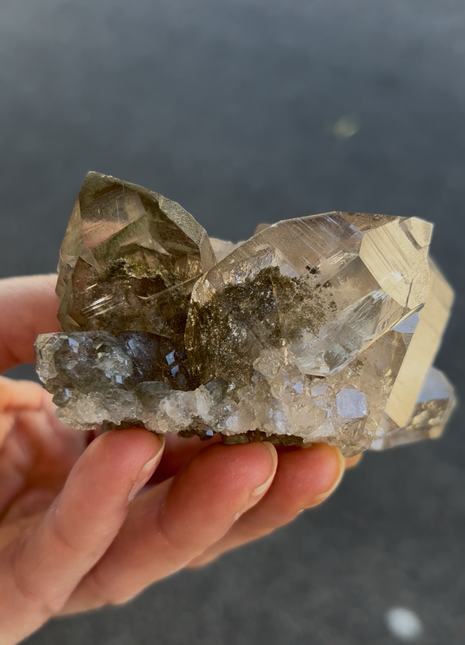 Smoky Chlorite Quartz - From Chamonix, French Alps