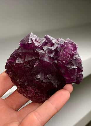 Reddish Purple Octahedral Fluorite # PM069