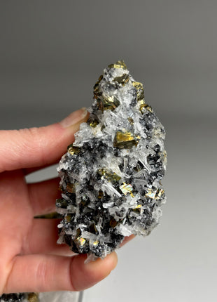 6 Pieces ! High Grade Pyrite with Needle Quartz Lot