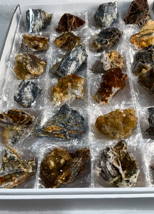 24 Pieces ! Citrine with Stibnite Lot