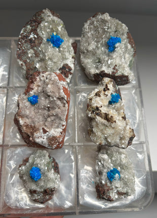 6 pieces ! Electric Blue Cavansite Lot