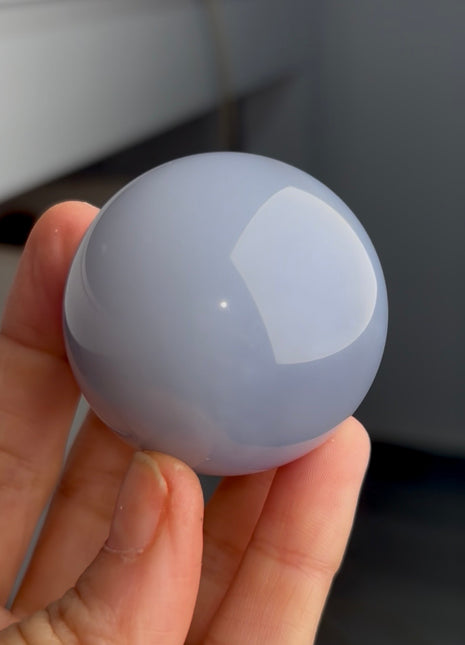 High Grade Blue Chalcedony Sphere