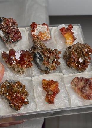 9 Pieces ! Red Vanadinite Specimens Lot