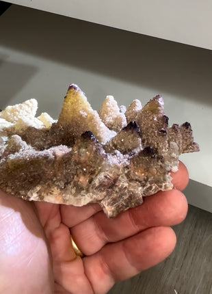New find ! Yttrofluorite after Calcite with Selenite