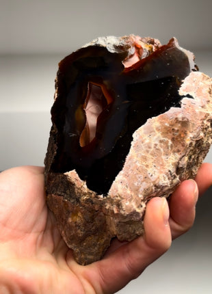 Red Crater Agate Geode