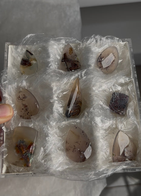 9 Pieces ! Copper Ore in Chalcedony Lot
