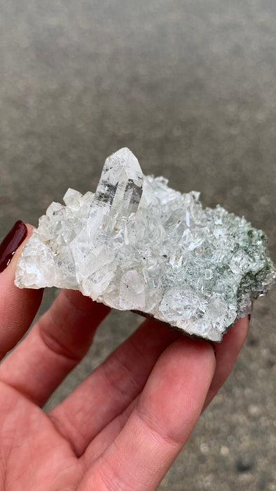 Lustrous Quartz with Green Chlorite From Himachal Pradesh, Himalayas