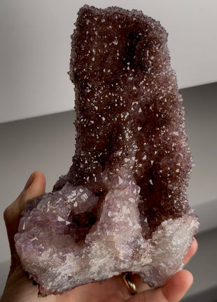 Wow ! Amethyst Stalactite with Chalcedony Specimen