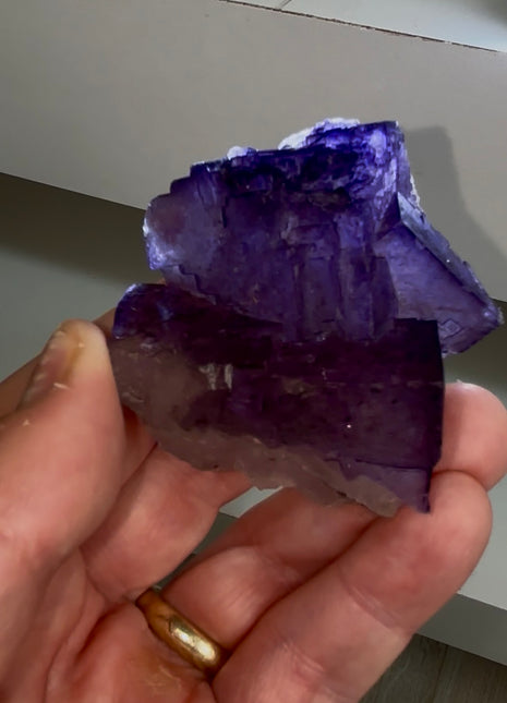 Blurple Fluorite from Muzquiz, Mexico