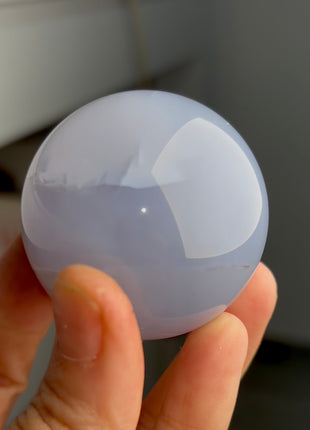 High Grade Blue Chalcedony Sphere