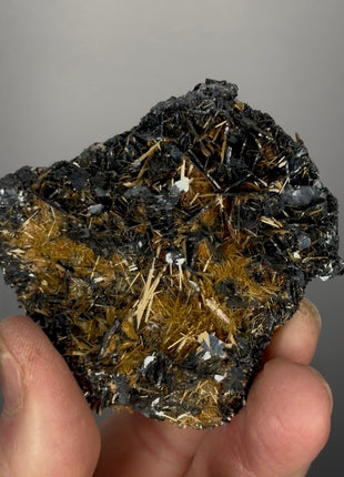 Wow !! Golden Rutile with Hematite