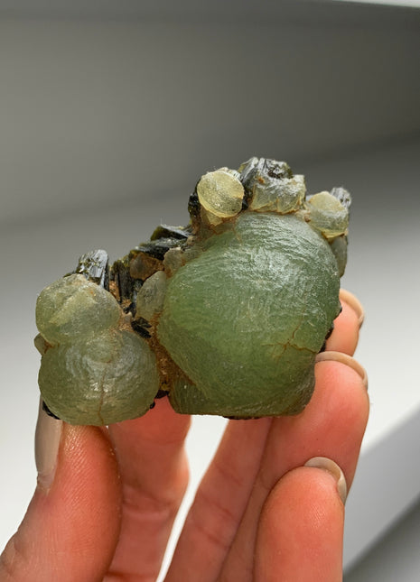 Green Prehnite with Epidote - From Mali DWS