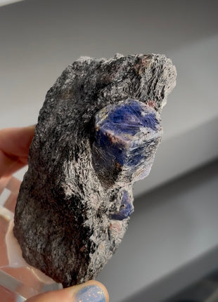Blue Sapphire with Biotite from Madagascar PM1551