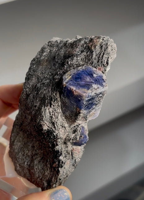 Blue Sapphire with Biotite from Madagascar PM1551