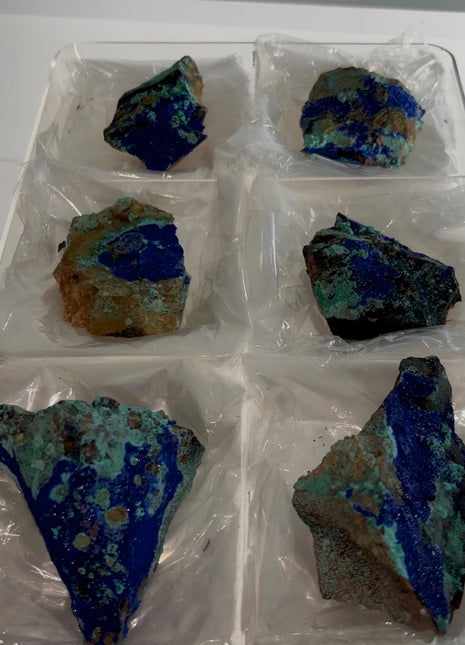 6 Pieces ! Incredible Blue Azurite Lot