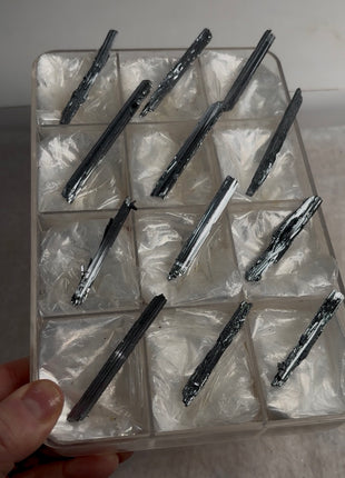 12 Pieces ! Silvery Stibnite Specimens Lot