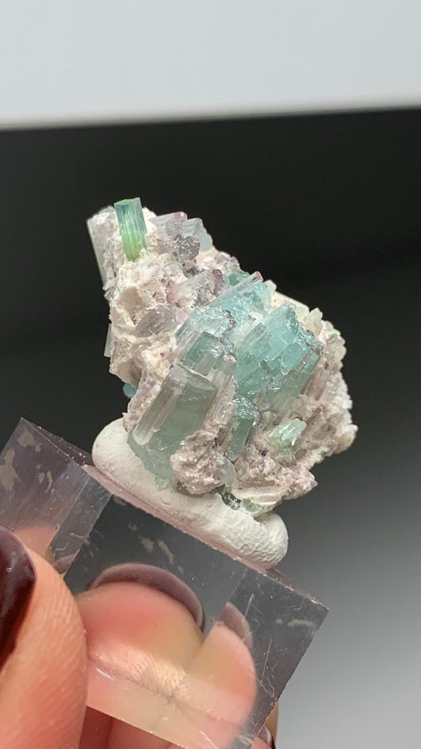 Blue Tourmaline Crystals Cluster - 50 Carats