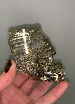 Aesthetic Pyrite Specimen - 408 Grams ! From Huanzala, Peru