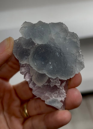 Blue Fluorite on Purple Fluorite PM0359