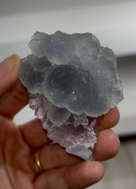 Blue Fluorite on Purple Fluorite PM0359