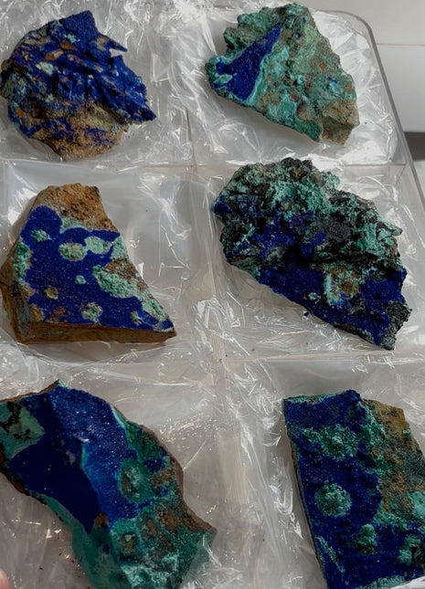 6 Pieces ! Incredible Blue Azurite Lot
