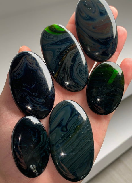 Rainbow Sieber Agate from Germany - 6 Pieces !