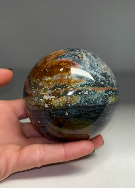 Blue Ocean Jasper Sphere from Madagascar