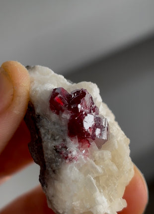 Cherry Red Cinnabar with Dolomite PM0420