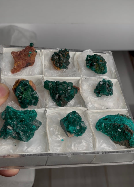 9 Pieces ! Green Dioptase Lot