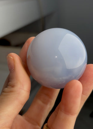 High Grade Blue Chalcedony Sphere