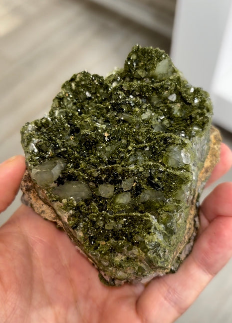 Very High Grade Forest Epidote with Quartz PM1243