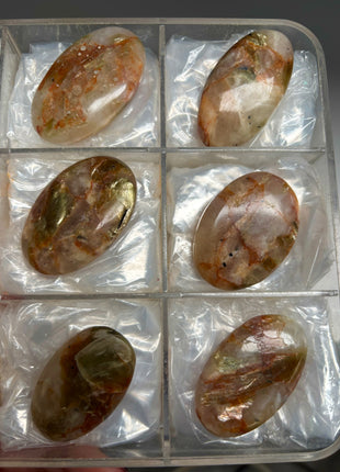 6 Piece Lot ! Golden Red Mica with Quartz