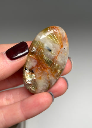 6 Piece Lot ! Golden Red Mica with Quartz