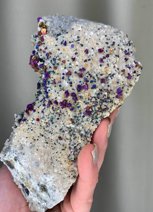 Colorful Chalcopyrite with Dolomite from Sweetwater mine, Missouri