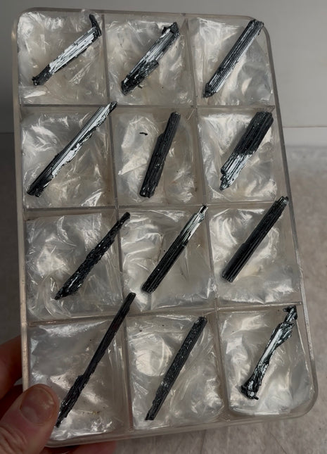 12 Pieces ! Silvery Stibnite Specimens Lot