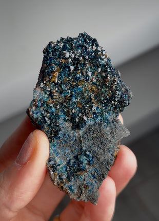 Blue Lazulite with Siderite from Rapid Creek, Canada