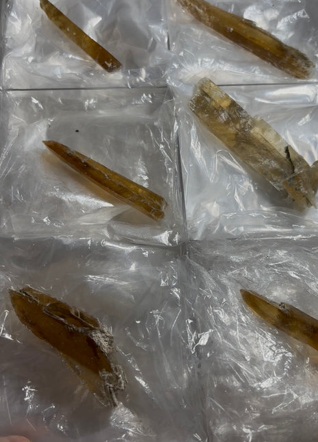 6 Pieces ! Honey Color Selenite Lot from Spain