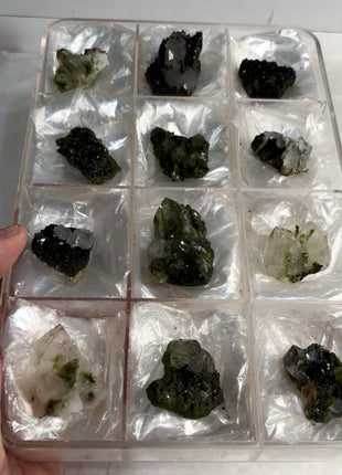 12 Pieces ! High Grade Green Epidote with Quartz Lot