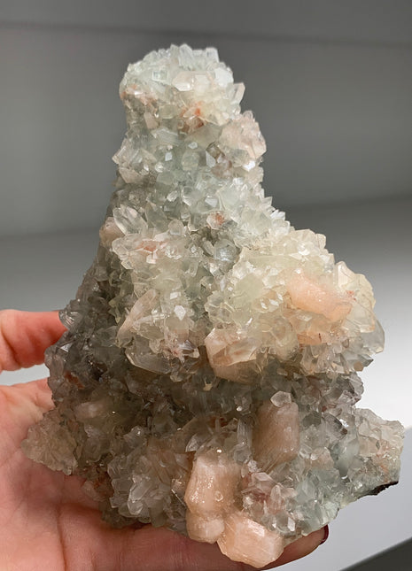 Wow ! Apophyllite and Pink Stilbite with Red Matrix