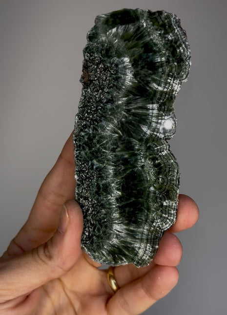 High Grade Chatoyant Green Seraphinite