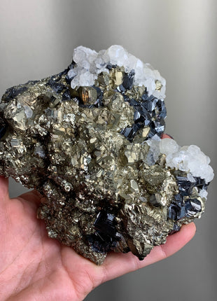 Wow ! Pyrite with Sphalerite and Calcite - From Trepca Mine, Kosovo