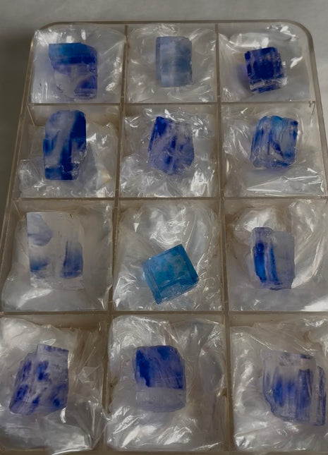 Blue Halite Specimens lot - 12 Pieces !