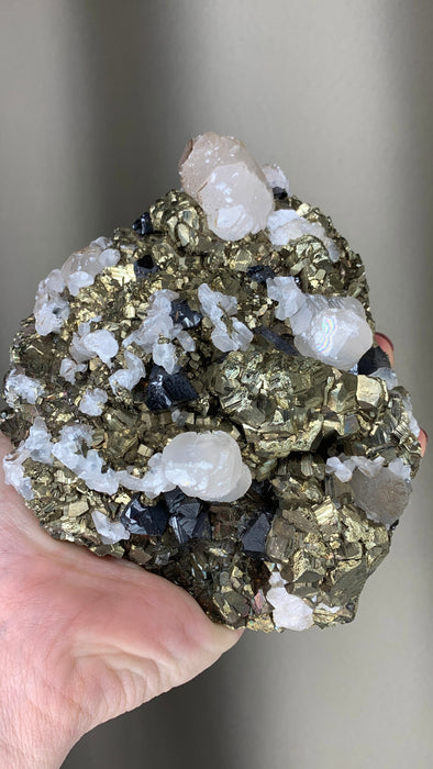 Finest Pyrite with Sphalerite and Calcite - From Trepca mine, Kosovo *