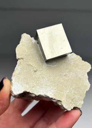 Cubic Pyrite on Matrix from Navajun, Spain